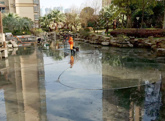 罗甸景观池淤泥清理